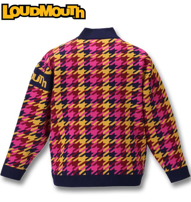 大きいサイズ LOUDMOUTH 裏蓄熱軽量ニットジャケット ピンク 3L 4L 5L 6L/1278-2377-1-268