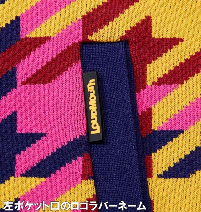 大きいサイズ LOUDMOUTH 裏蓄熱軽量ニットジャケット ピンク 3L 4L 5L 6L/1278-2377-1-268