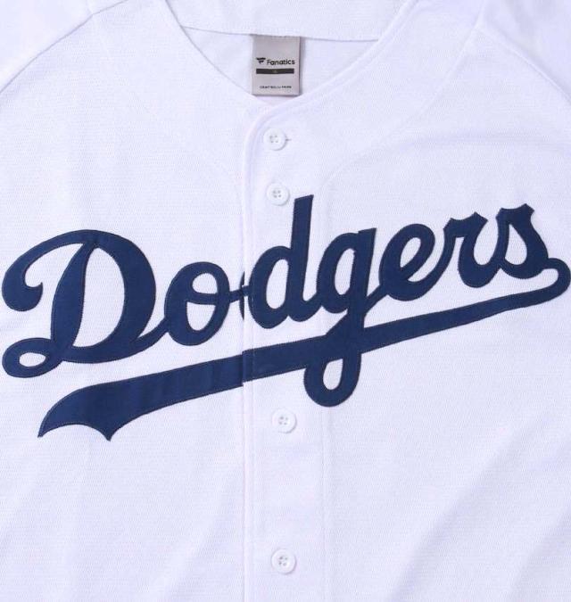 大きいサイズ Fanatics ロサンゼルス・ドジャースベースボールシャツ ホワイト 3L 4L 5L 6L/1278-3556-1-168