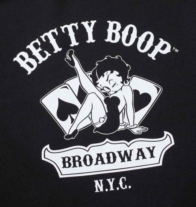 大きいサイズ BETTY BOOP プリント ジャージ 上下セット ブラック 3L 4L 5L 6L/1278-4632-2-168