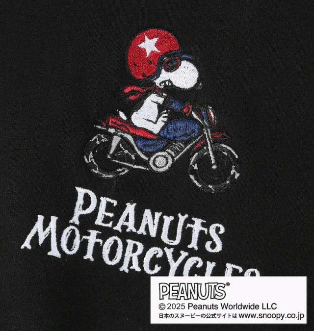 大きいサイズ FLAGSTAFF×PEANUTS スヌーピー コラボ フルジップ パーカー ブラック 3L 4L 5L 6L 8L/1278-5306-2-168