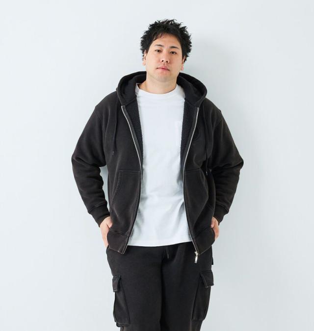 大きいサイズ DCSHOES 25 HIDDEN フルジップ パーカー ブラックブリーチ 3L 4L 5L 6L/1278-5317-2-168