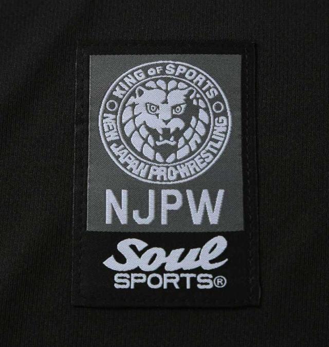 大きいサイズ SOUL SPORTS×新日本プロレス ドライメッシュ 半袖 BD ポロシャツ ブラック 3L 4L 5L 6L 8L/1278-5213-1-69