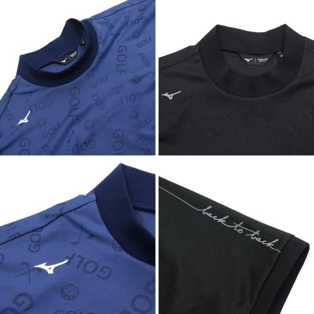 大きいサイズ MIZUNO ミズノ ゴルフ GOLFモチーフ ジャガード モックネック 半袖シャツ 3L 4L 5L 6L/RS-E2JAB069_3