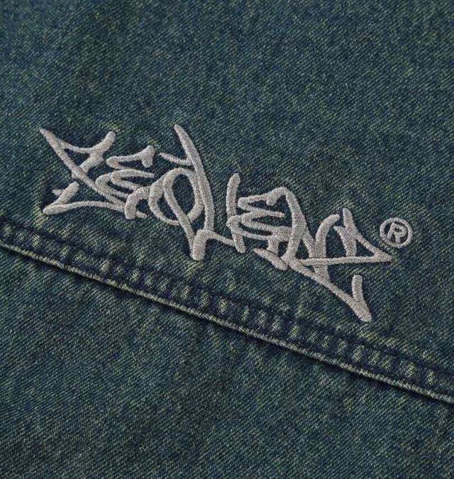 大きいサイズ SEQUENZ ウォッシュド デニム フルジップ パーカー ネイビー 3L 4L 5L 6L/1258-5386-1-170