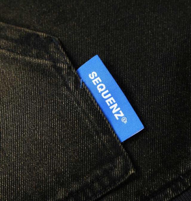 大きいサイズ SEQUENZ ウォッシュド デニム フルジップ パーカー ブラック 3L 4L 5L 6L/1258-5386-2-170