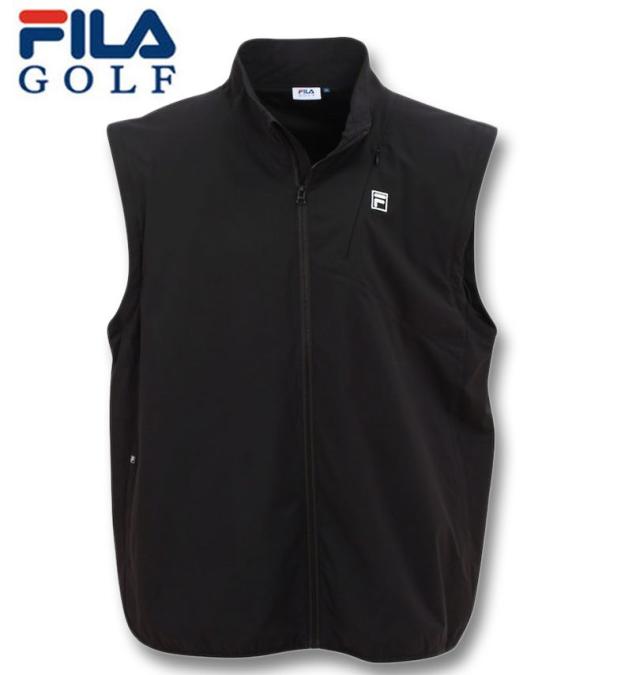 大きいサイズ FILA GOLF 袖脱着 裏メッシュ ストレッチ ブルゾン ブラック 3L 4L 5L 6L/1273-4321-2-170