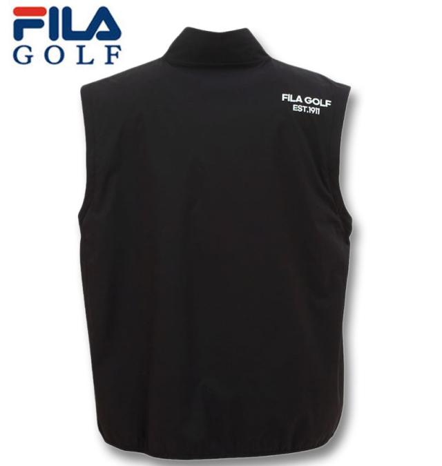 大きいサイズ FILA GOLF 袖脱着 裏メッシュ ストレッチ ブルゾン ブラック 3L 4L 5L 6L/1273-4321-2-170