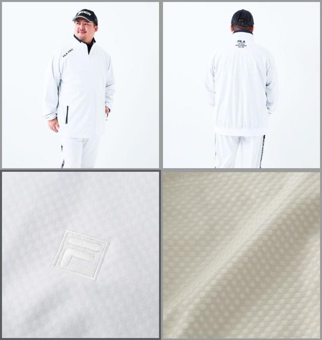 大きいサイズ FILA GOLF 4WAY ライトボンディング ブルゾン ホワイト 3L 4L 5L 6L/1273-5320-1-170