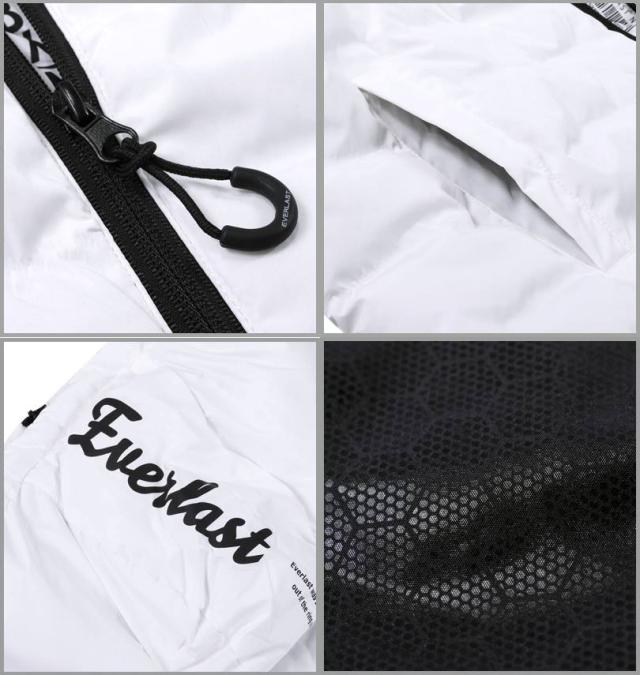 大きいサイズ EVERLAST 防風 ウラアルミ ブルゾン ホワイト 3L 4L 5L 6L/1273-5390-1-170