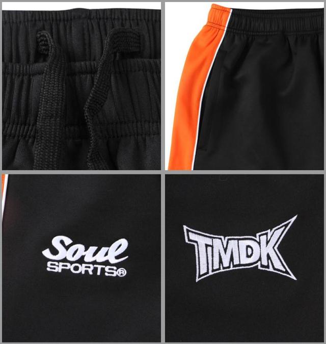 大きいサイズ SOUL SPORTS×新日本プロレス TMDK 長袖 ジャージ 上下セット オレンジ×ブラック 3L 4L 5L 6L/1276-5103-1-170