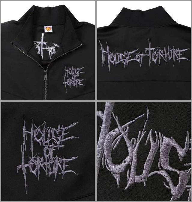 大きいサイズ SOUL SPORTS×新日本プロレス HOUSE OF TORTURE 長袖 ジャージ 上下セット ブラック 3L 4L 5L 6L/1276-5104-1-170