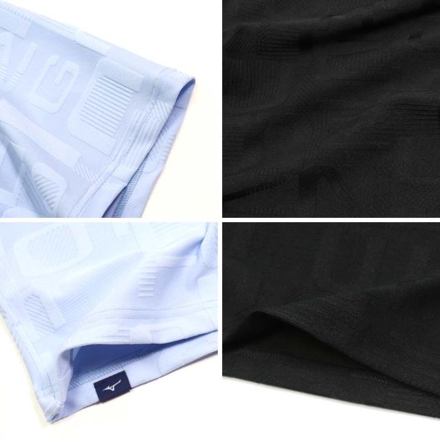 大きいサイズ MIZUNO ミズノ ゴルフ ロゴジャガード モックネック 半袖