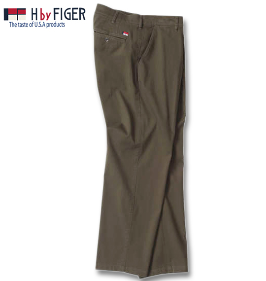 大きいサイズ H by FIGER ストレッチチノパンツ カーキ 100〜160cm/1164-7225-4-75の通販は