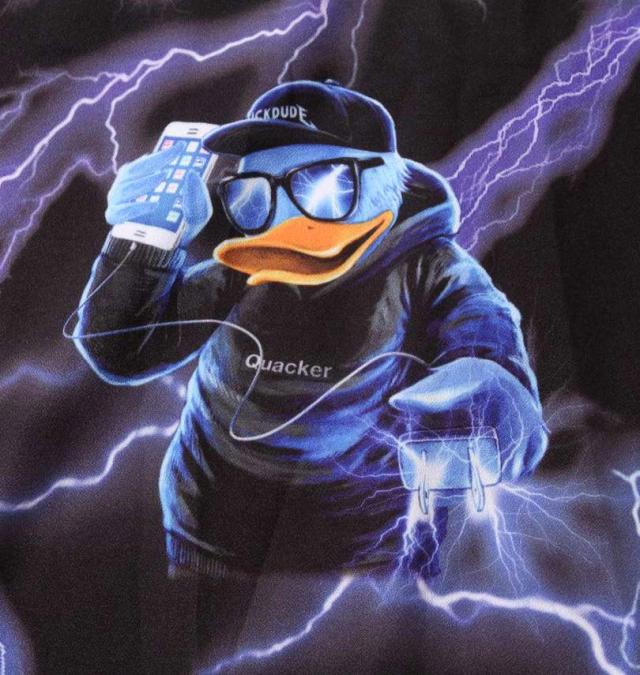 大きいサイズ b-one-soul DUCK DUDEサンダー半袖シャツ パープル 3L 4L 5L 6L/1257-2200-2-75