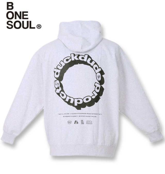 大きいサイズ b-one-soul DUCK DUDE スプラッシュ プルパーカー オートミール 3L 4L 5L 6L/1258-3326-1-75