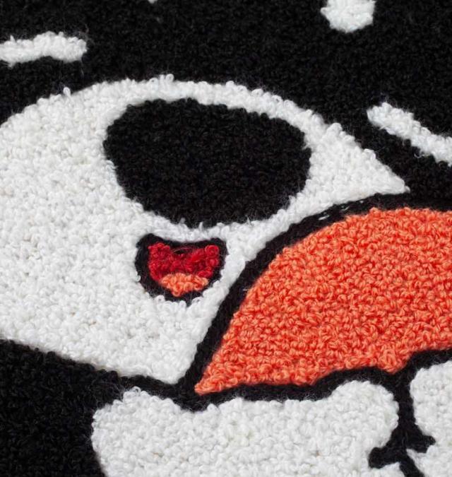 大きいサイズ 黒柴印和んこ堂 ぼあもこ スタンド衿 着る毛布 ブラック 3L 5L/1258-4354-2-75