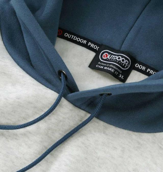 大きいサイズ OUTDOOR PRODUCTS 裏起毛 プルパーカー オートミール 8L/1258-5313-1-75