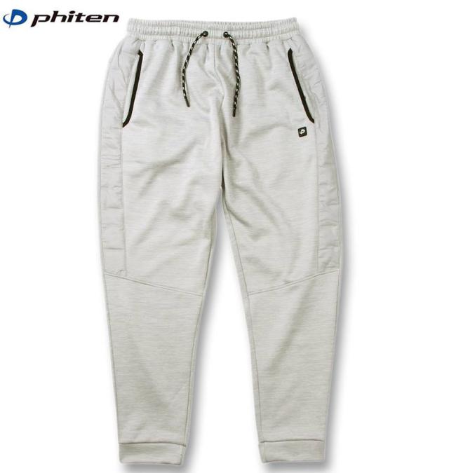 大きいサイズ Phiten ボンディングフリース×タフタキルト パンツ オートミール 3L 4L 5L 6L 8L/1274-4606-1-75