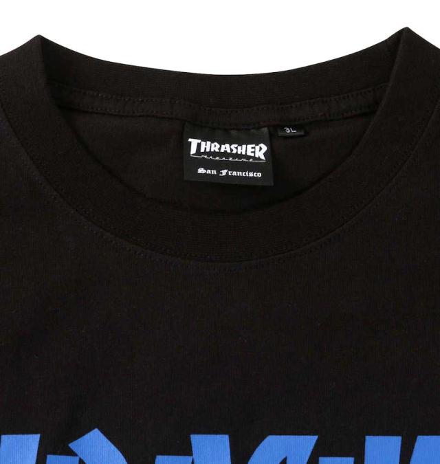 大きいサイズ THRASHER OLD OVAL13 長袖Tシャツ ブラック 3L 4L 5L 6L 8L/1278-3317-2-75