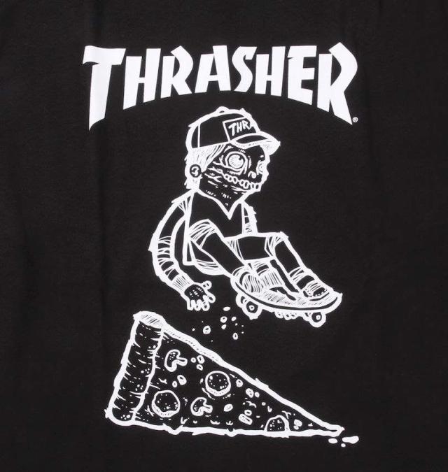 大きいサイズ THRASHER PIZZA 長袖 Tシャツ ブラック 3L 4L 5L 6L 8L/1278-4665-2-75