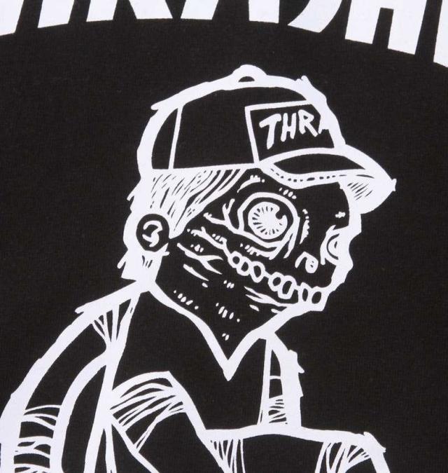 大きいサイズ THRASHER PIZZA 長袖 Tシャツ ブラック 3L 4L 5L 6L 8L/1278-4665-2-75