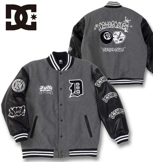 大きいサイズ DCSHOES 24VARSITY スタジアムジャケット グレー 3L 4L 5L 6L/1273-4375-1-278