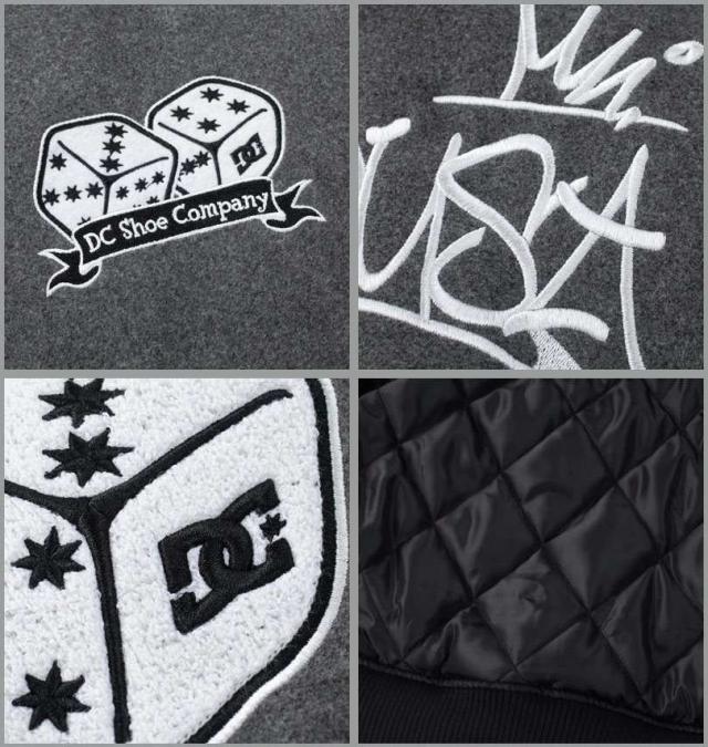 大きいサイズ DCSHOES 24VARSITY スタジアムジャケット グレー 3L 4L 5L 6L/1273-4375-1-278