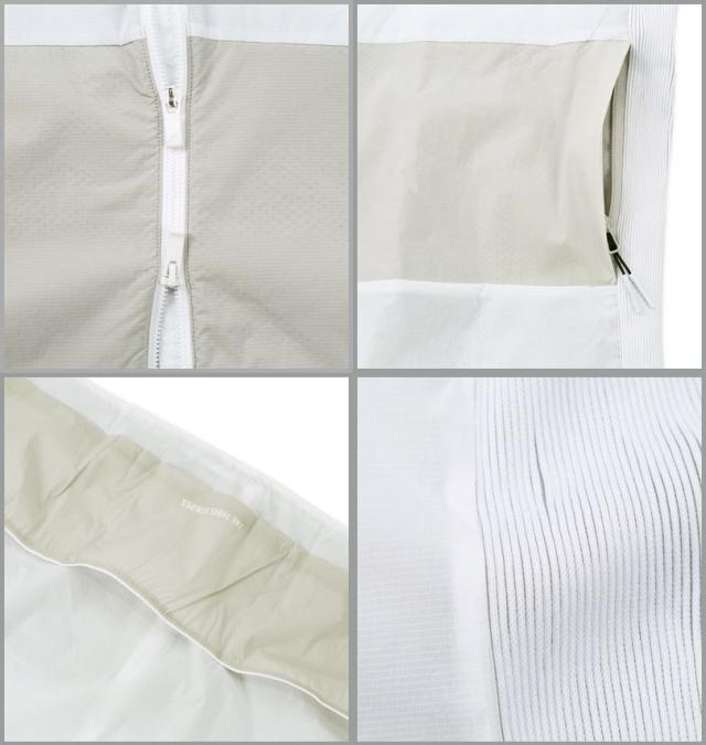 大きいサイズ adidas golf アディダスゴルフ バックポケット付 軽量撥水 フルジップ フーディー ホワイト 4XL 5XL/1273-5250-1-178