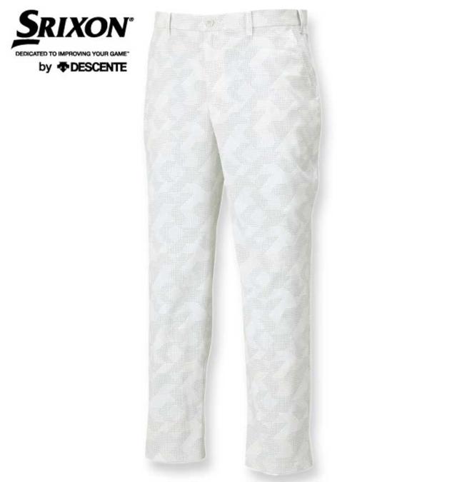 大きいサイズ SRIXON デジタルドット柄プリントロングパンツ ホワイト 100cm〜140cm/1274-3250-1-178