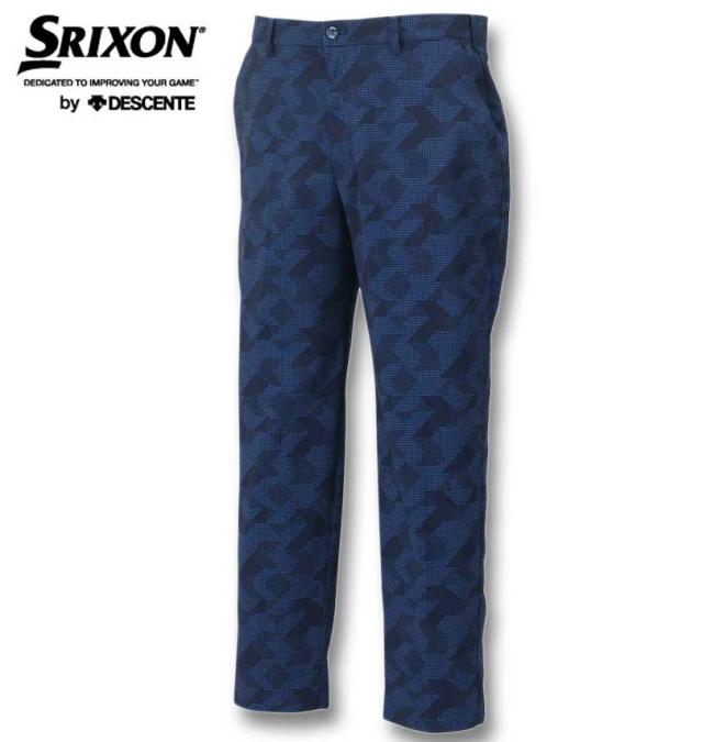 大きいサイズ SRIXON デジタルドット柄プリントロングパンツ ネイビー 100cm〜140cm/1274-3250-2-178