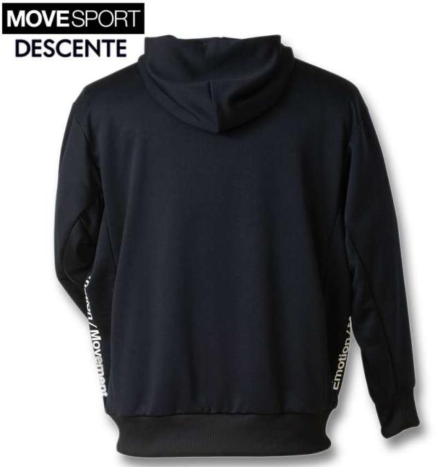 大きいサイズ MOVESPORT ライトスムース スウェット オーセンティックロゴ フルジップ フーディー ネイビー 3L 4L 5L 6L/1276-4330-1-178