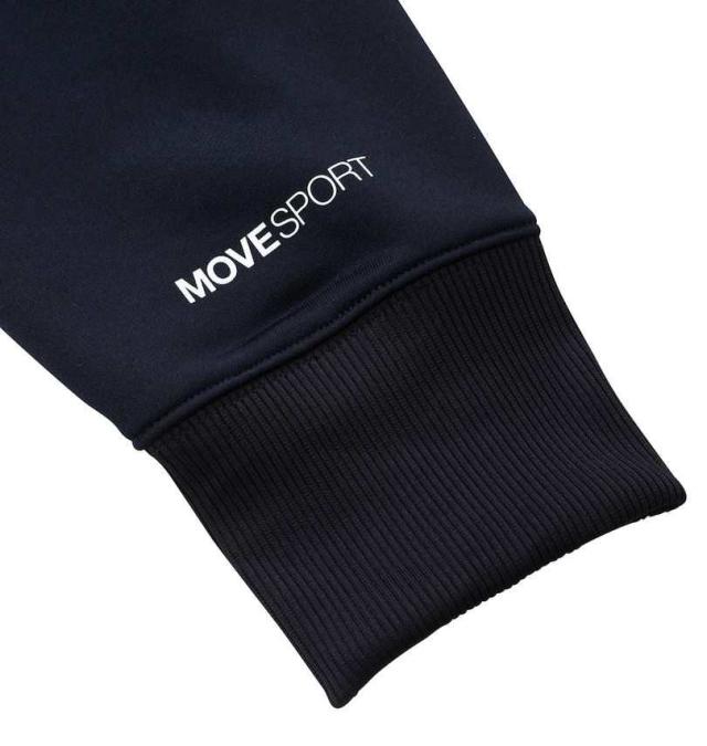 大きいサイズ MOVESPORT ライトスムース スウェット オーセンティックロゴ フルジップ フーディー ネイビー 3L 4L 5L 6L/1276-4330-1-178