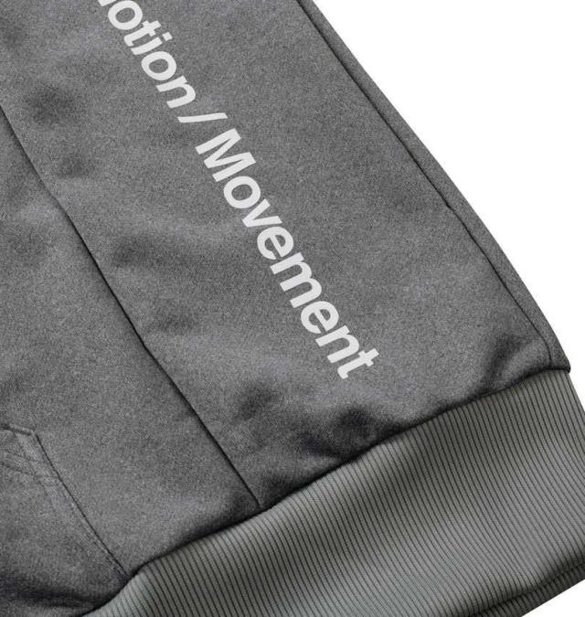 大きいサイズ MOVESPORT ライトスムース スウェット オーセンティックロゴ フルジップ フーディー グレー杢 3L 4L 5L 6L/1276-4330-3-178