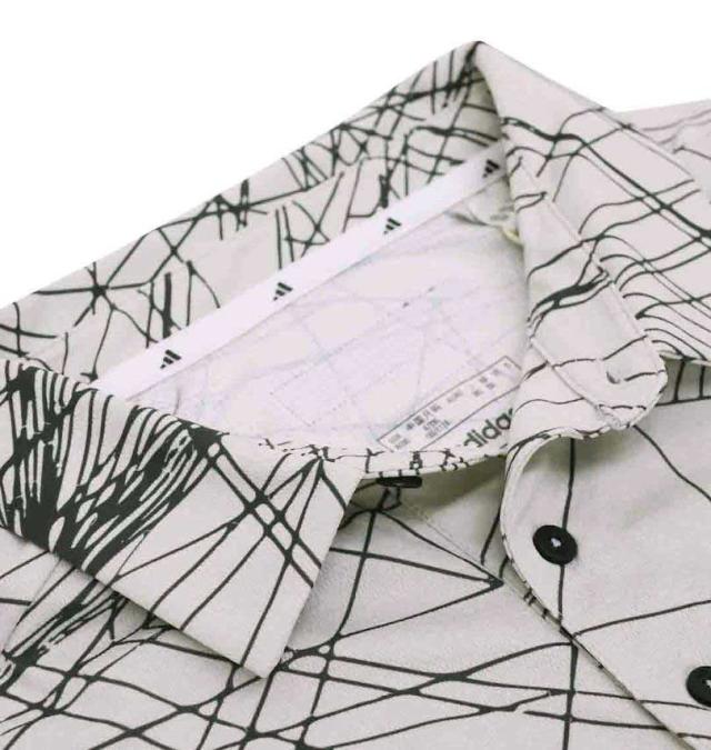 大きいサイズ adidas golf アディダスゴルフ レイビームプリント ドライ 半袖 ポロシャツ ホワイト 3XL/1278-4201-1-178