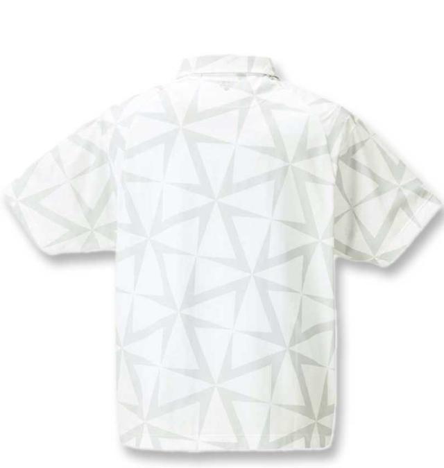 大きいサイズ SRIXON 松山プロ共同開発 ウインドミルプリント 半袖シャツ ホワイト 3L 4L 5L 6L/1278-4245-1-178
