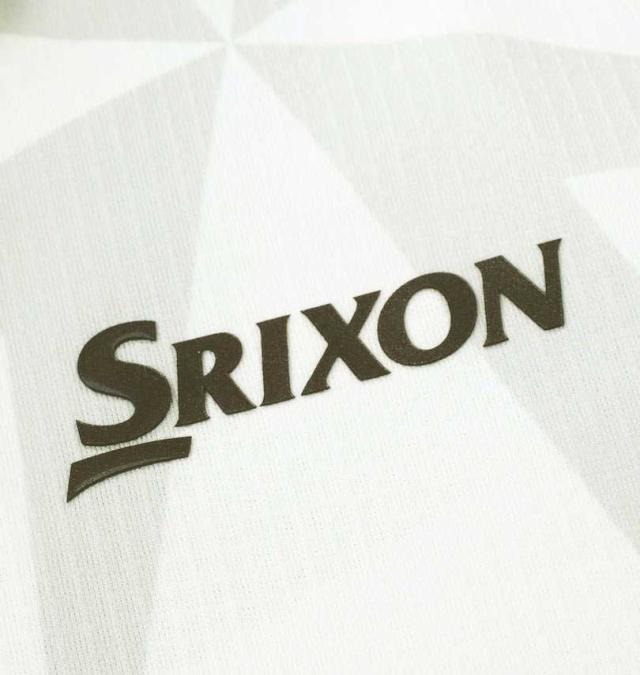 大きいサイズ SRIXON 松山プロ共同開発 ウインドミルプリント 半袖シャツ ホワイト 3L 4L 5L 6L/1278-4245-1-178