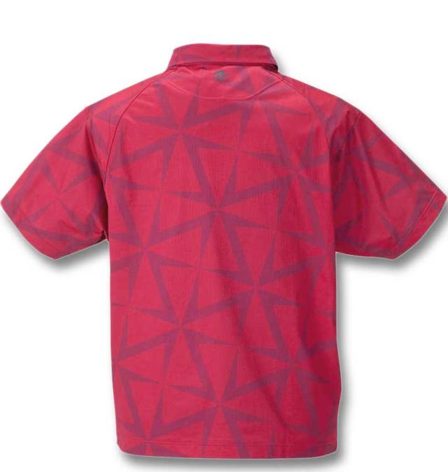 大きいサイズ SRIXON 松山プロ共同開発 ウインドミルプリント 半袖シャツ ピンク 3L 4L 5L 6L/1278-4245-3-178