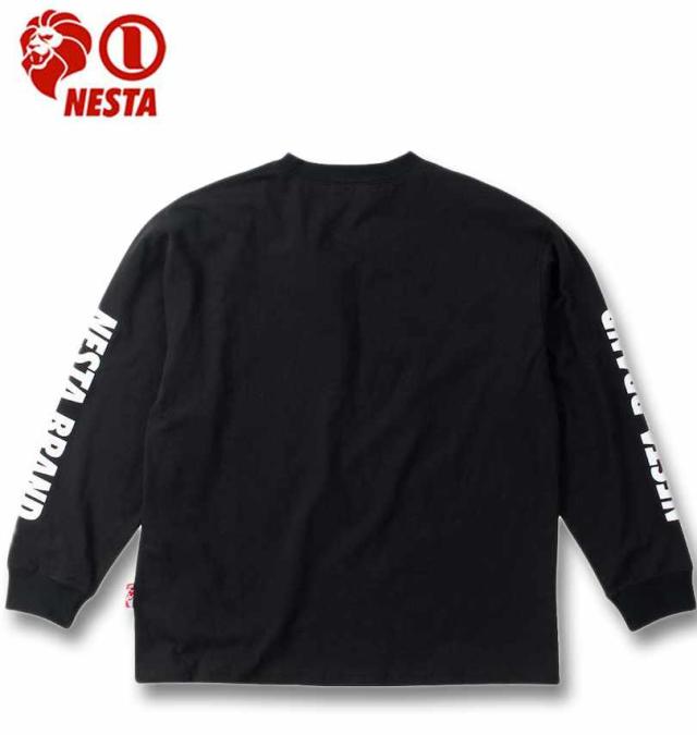 大きいサイズ NESTA BRAND 天竺 長袖 Tシャツ ブラック 3L 4L 5L 6L 8L/1278-4365-2-78