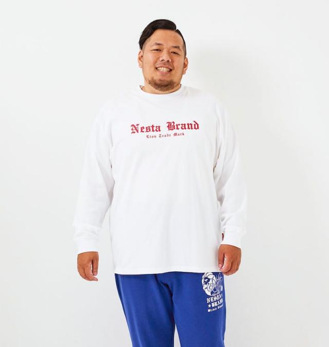 大きいサイズ NESTA BRAND 天竺 長袖 Tシャツ ホワイト 3L 4L 5L 6L 8L/1278-5355-1-78