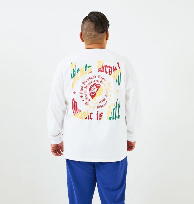 大きいサイズ NESTA BRAND 天竺 長袖 Tシャツ ホワイト 3L 4L 5L 6L 8L/1278-5355-1-78