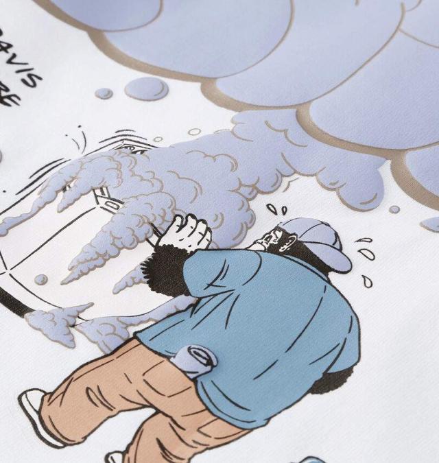 大きいサイズ BEN DAVIS バブルプリント 長袖 Tシャツ ホワイト 3L 4L 5L 6L/1278-5611-1-78