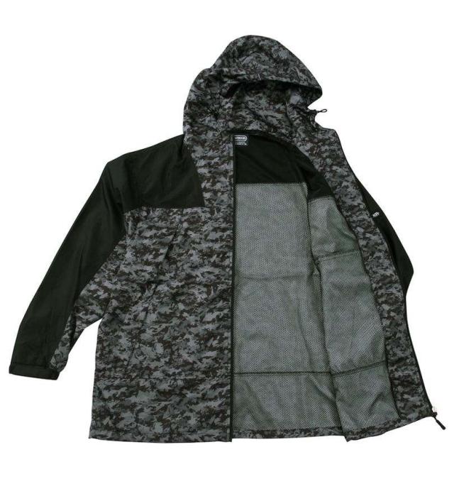 大きいサイズ OUTDOOR PRODUCTS フルダルタフタ 裏フィルム+裏メッシュ ジャケット チャコールカモ 3L 4L 5L 6L/1253-4300-2-79