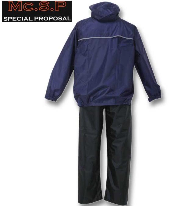 大きいサイズ Mc.S.P 透湿防水レインスーツ ネイビー×ブラック 3L 4L 5L 6L 7L 8L/1256-3200-1-79