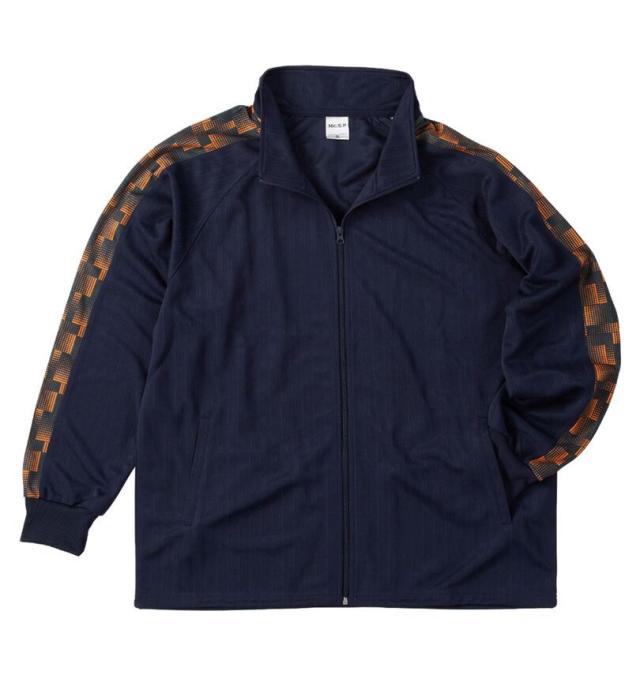 大きいサイズ Mc.S.P ハーフトーンドット 切替 ジャージ 上下セット ネイビー×オレンジ 3L 4L 5L 6L 8L/1256-5300-1-79