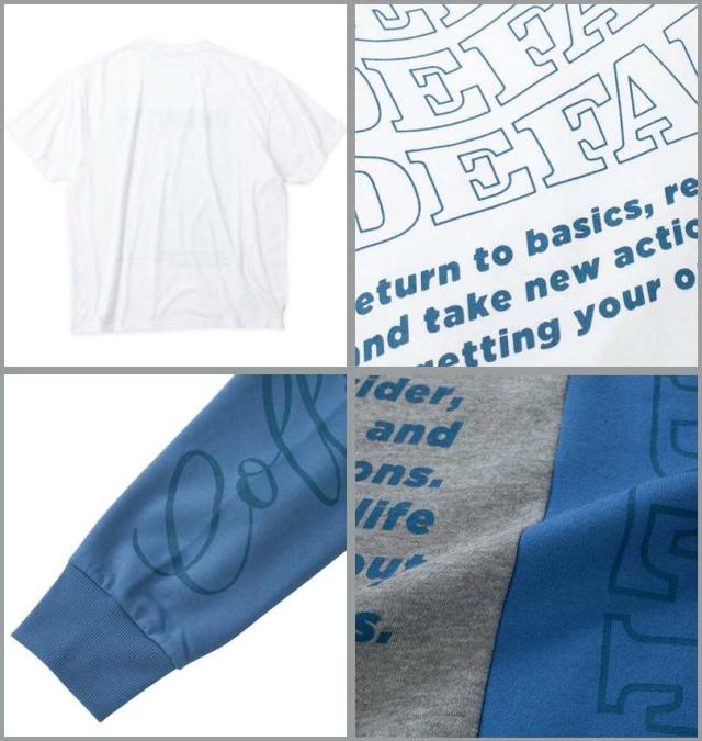 大きいサイズ COLLINS 裏起毛 配色 フルジップブルゾン+半袖Tシャツ ミックスグレー×ホワイト 3L 4L 5L 6L 8L/1258-4311-1-79