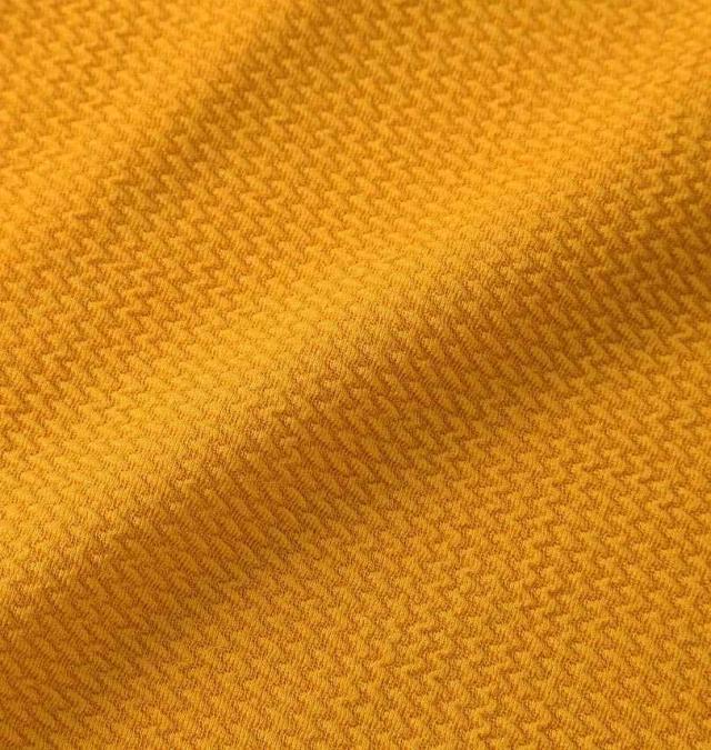 大きいサイズ COLLINS ふくれジャガード トッパー 七分袖 カーディガン+天竺 半袖 Tシャツ セット マスタード×ホワイト 3L 4L 5L 6L 8L/1258-5301-3-79