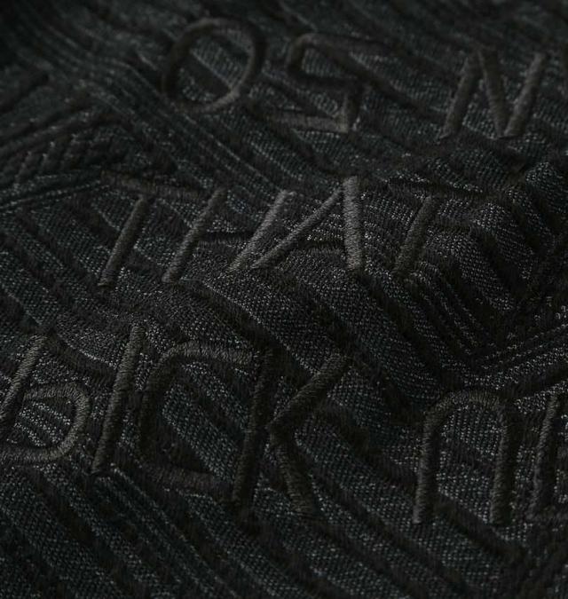 大きいサイズ in the attic ジャガード 刺繍 長袖 Tシャツ ブラック 3L 4L 5L 6L/1258-5360-2-79