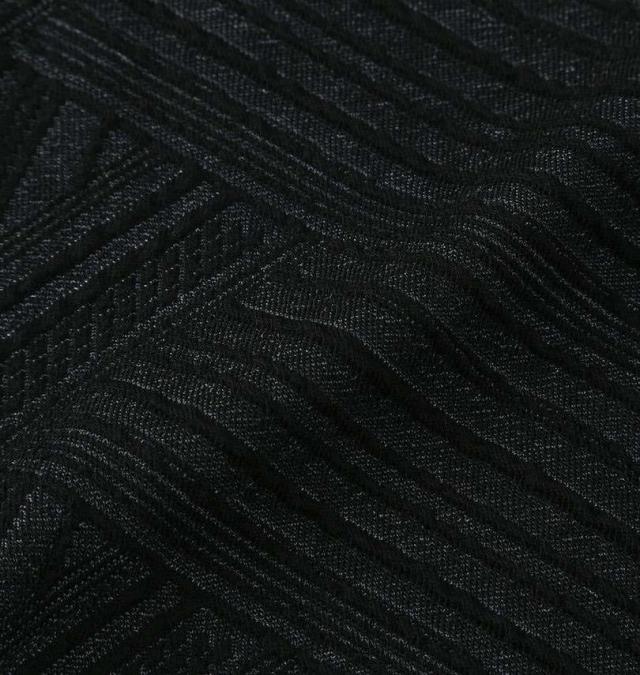 大きいサイズ in the attic ジャガード 刺繍 長袖 Tシャツ ブラック 3L 4L 5L 6L/1258-5360-2-79