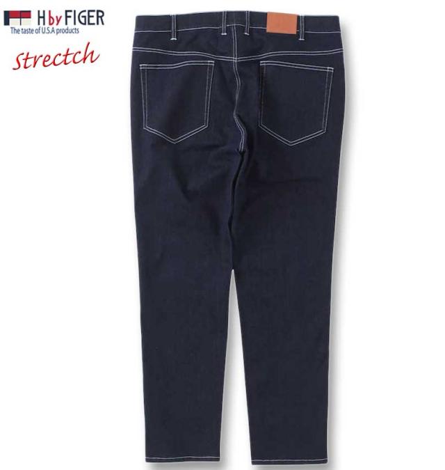 大きいサイズ H by FIGER ストレッチデニムパンツ ネイビー 100cm〜160cm/1264-3100-1-79